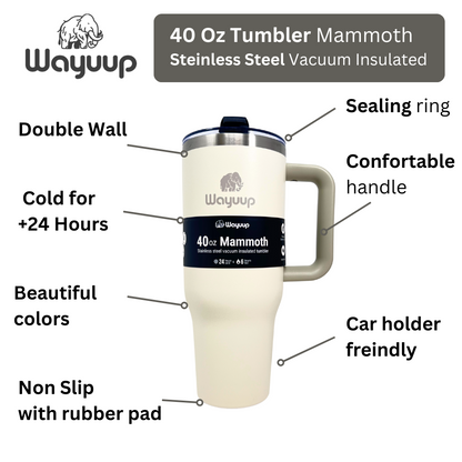 Mammoth 40 oz  Tumbler Color Bone